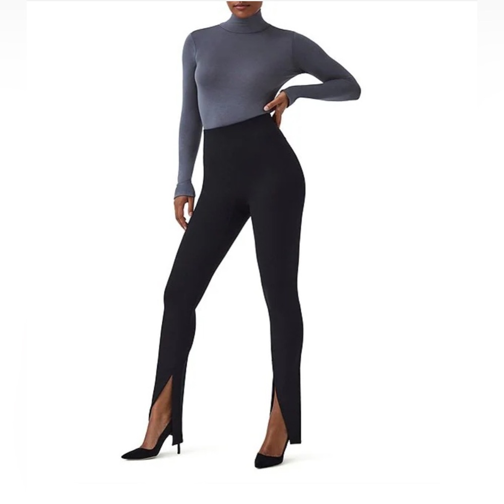 SPANX Black High-Waisted Slit Leggings